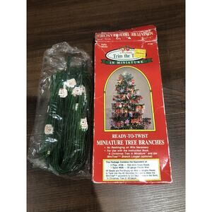 New Open Box Vintage Mini Christmas Beaded Tree Branches Ready to Twist Michaels